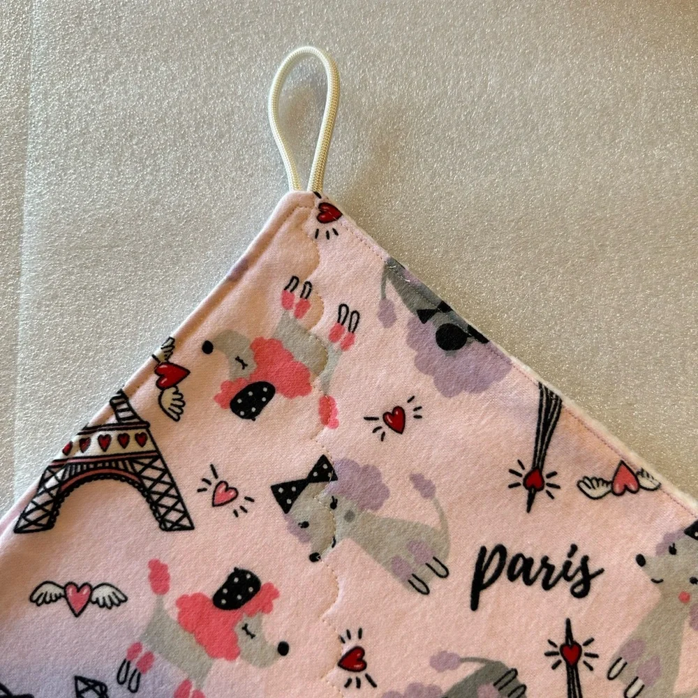 NEW! Handmade Pink Paris-Themed Softy Cloth